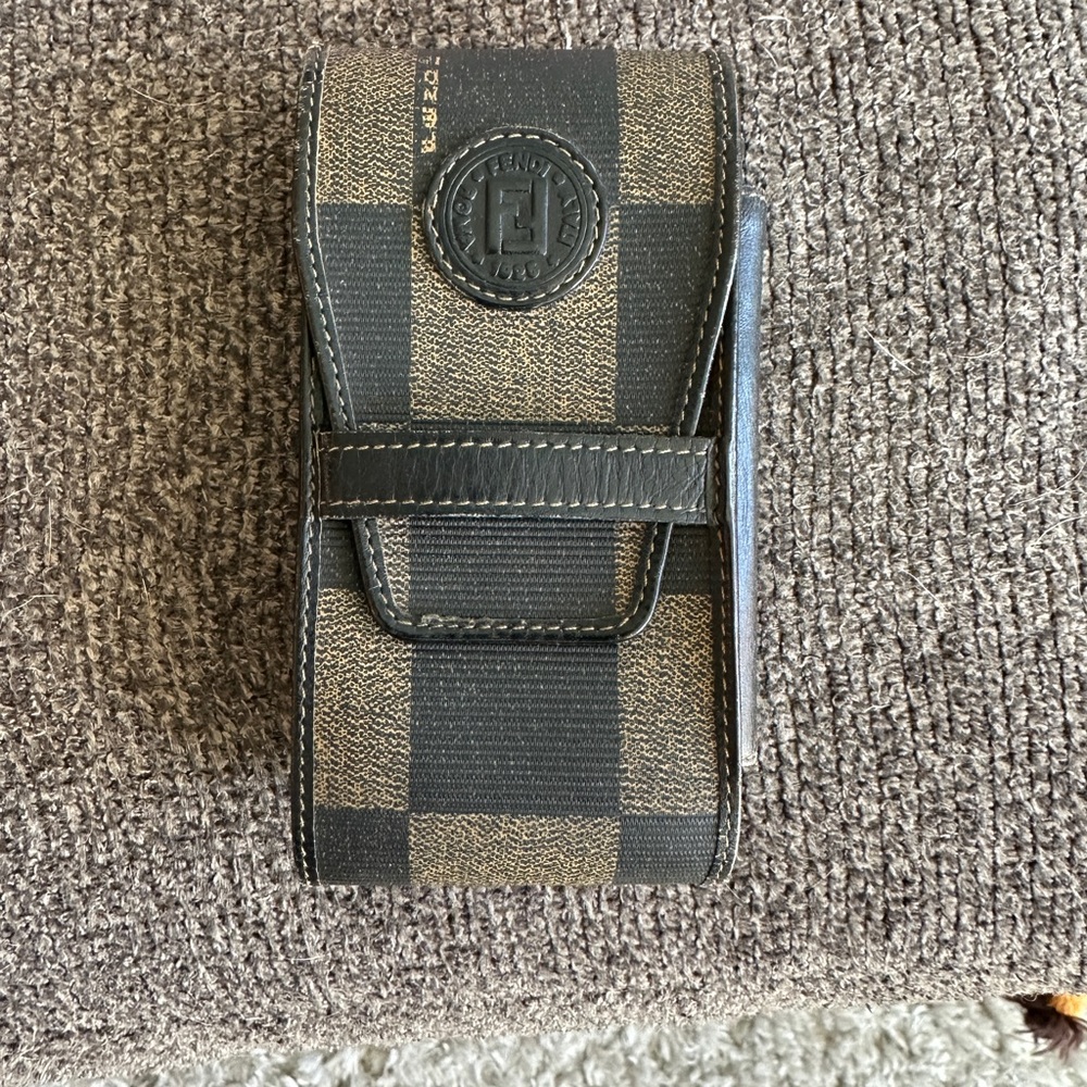 Fendi checkered small pouch